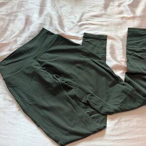YoungLA High-Rise Performance Leggings in Forest Green